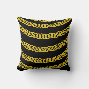Cerraduras negras de oro de Cojines decorativos
