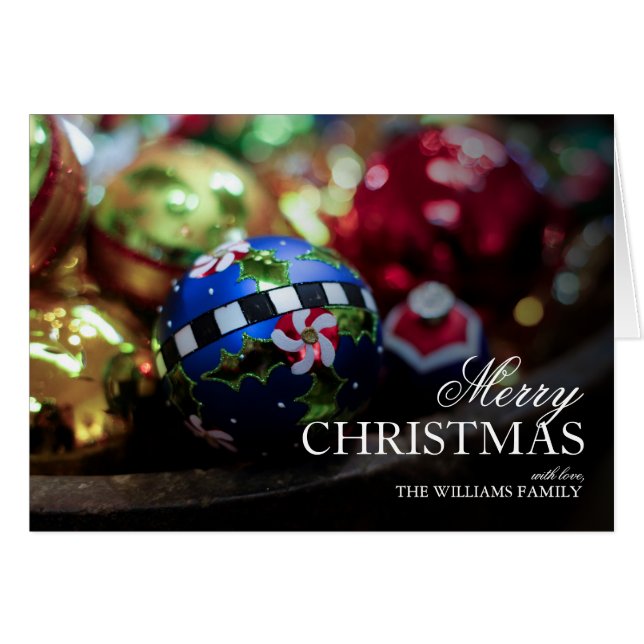 Cerrando los adornos decorativos de Navidad (Anverso (Horizontal))