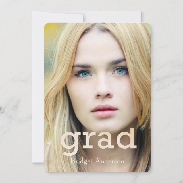 Cerrar Invitación de fotos de graduación (Anverso)