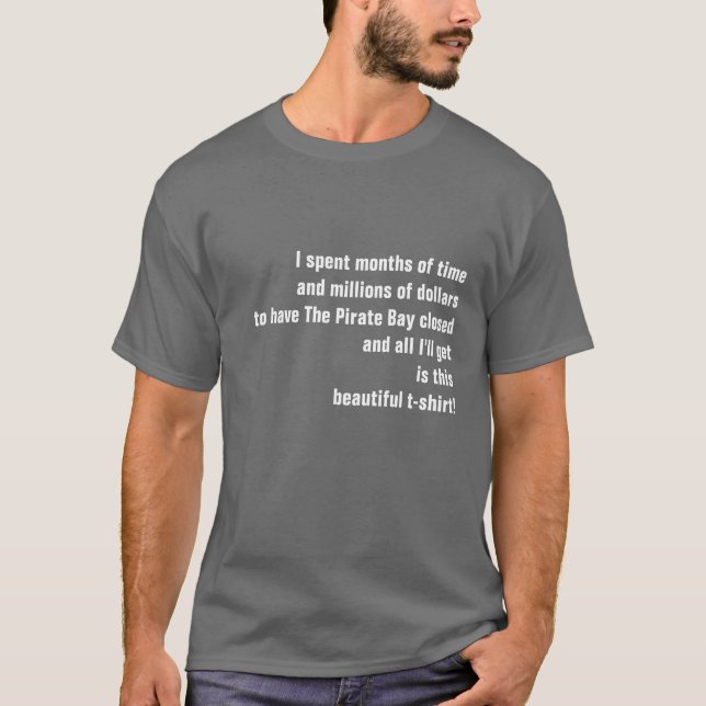Cerré la camiseta hermosa de la bahía del pirata (Anverso)