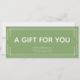 certificado básico de regalo para el negocio del l