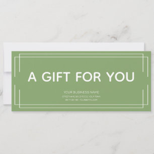 certificado básico de regalo para el negocio del l