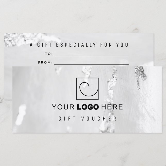 Certificado/Cupon de Regalo de Hoja de Plata Elega (Anverso / Reverso)