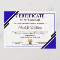 Certificado de Agradecimiento Profesional