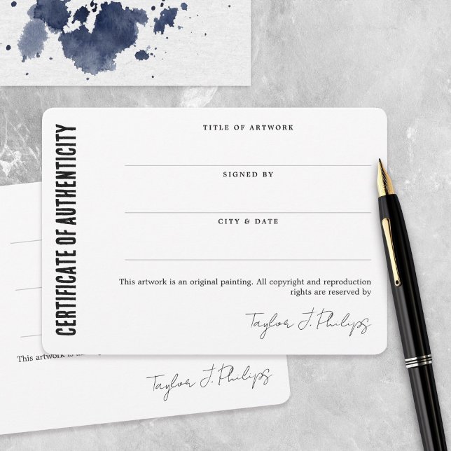 Certificado de autenticidad de la escritura de fir (Subido por el creador)