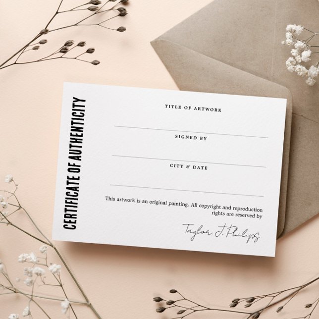 Certificado de autenticidad de la escritura de fir (Subido por el creador)