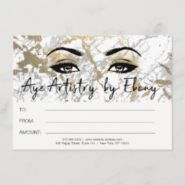 Certificado de belleza de mármol blanco dorado Ebo