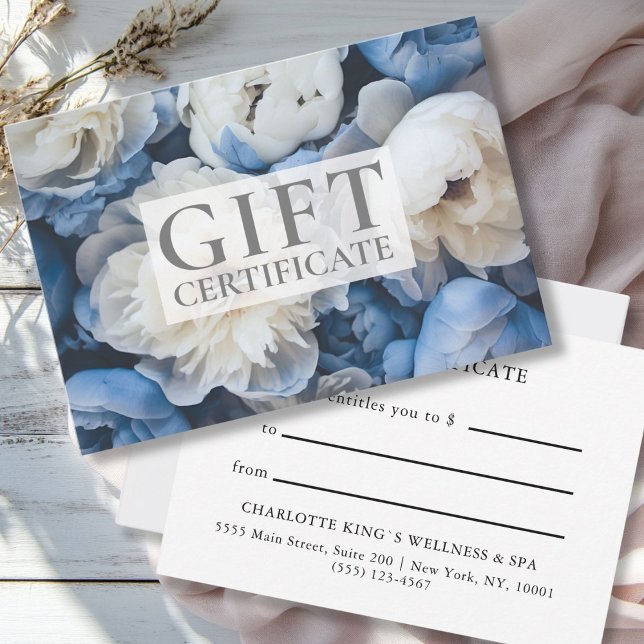 CERTIFICADO DE CONTROL DE NEGOCIO | Floral | (CUSTOM GIFT CERTIFICATE  | Floral |)