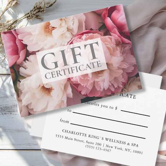 CERTIFICADO DE CONTROL DE NEGOCIO | Floral | (CUSTOM GIFT CERTIFICATE  | Floral |)