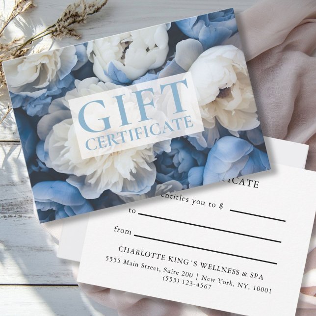 CERTIFICADO DE CONTROL DE NEGOCIO | Floral | (CUSTOM GIFT CERTIFICATE  | Floral |)