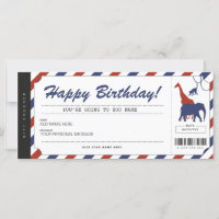 Certificado de cupón de entrada de cumpleaños de Z