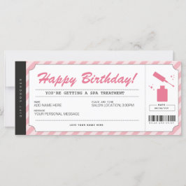 Certificado de cupón de regalo rosa para el pedicu