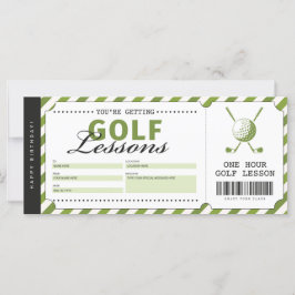 Certificado de cupón para regalo de lección de gol