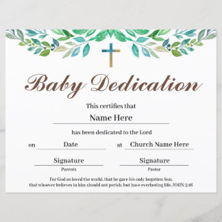 Certificado de dedicción de la hoja de verdor