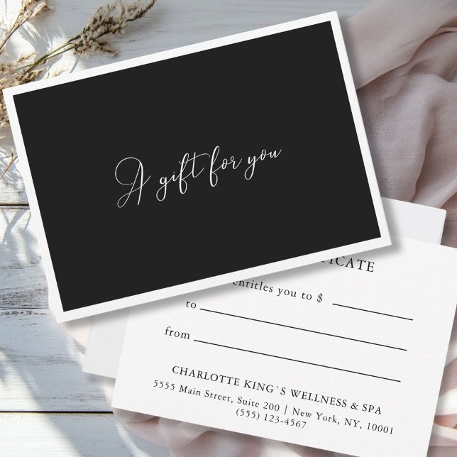 CERTIFICADO DE ENTIDAD EMPRESARIAL| Negro moderno (BUSINESS ENTITY CERTIFICATE| Modern Black and White)