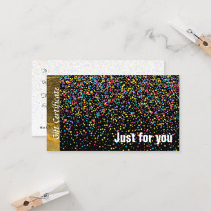 Certificado de la tarjeta de regalo apenas para