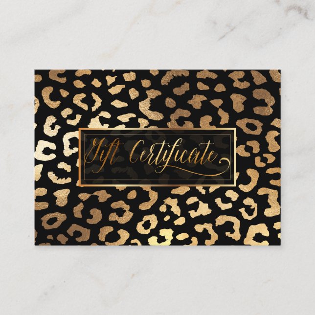 Certificado de leopardo/regalo de oro de PixDezine (Anverso)