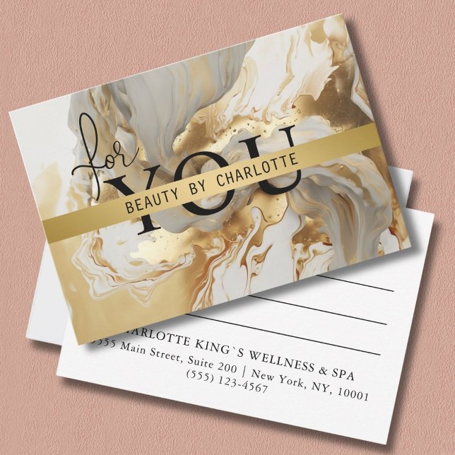 CERTIFICADO DE NEGOCIO | Para ti | Mármol de oro (Custom BUSINESS CERTIFICATE | For You | Gold Marble)