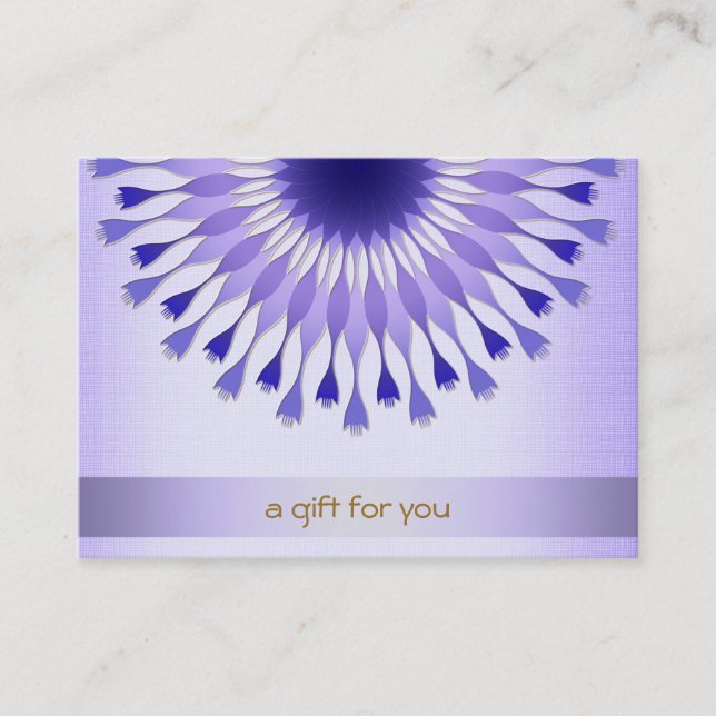 Certificado de obsequio a la peluquería de Lotus (Anverso)