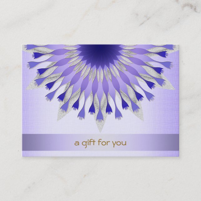 Certificado de obsequio a la peluquería de Lotus (Anverso)