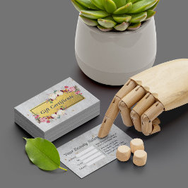 Certificado de obsequio con encanto de Salón Flora