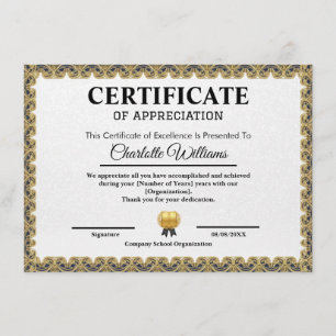 Certificado de Reconocimiento de Agradecimiento al