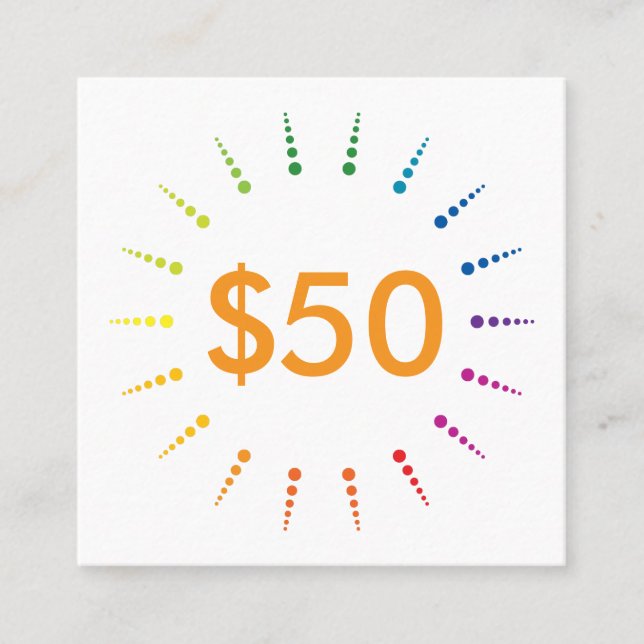 certificado de regalo arco irisBurst (Anverso)