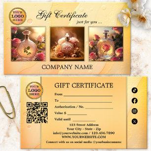 Certificado de regalo artístico femenino de Portfo