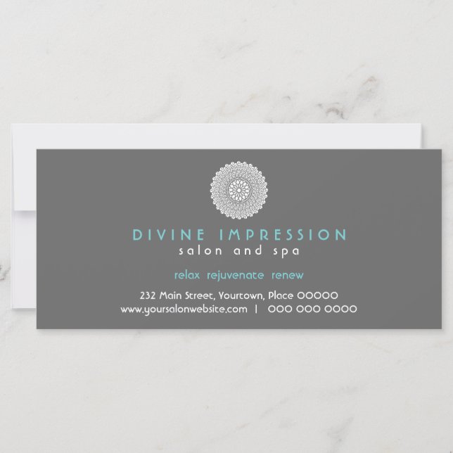 Certificado de regalo azul de impresión divina (Anverso)