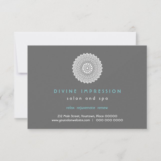 Certificado de regalo azul de impresión divina (Anverso)
