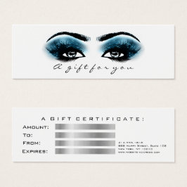Certificado de regalo Azul Marino Blanco Lazas Maq