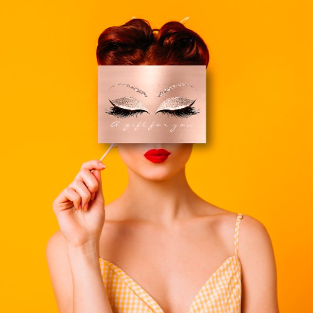 Certificado de regalo Blanco azotes Rosa de bellez (Gift Certificate White Lashes Beauty Rose Pink )