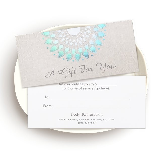 Certificado de regalo Blue Lotus Health and Wellne (Subido por el creador)