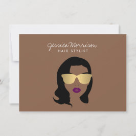 Certificado de regalo Brown Chica de belleza con e