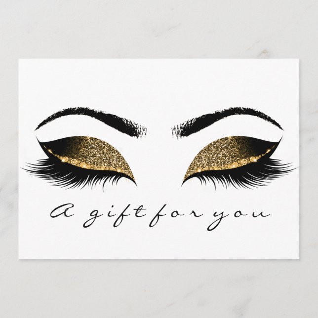 Certificado de regalo Browns Oro azota Maquillaje  (Anverso)