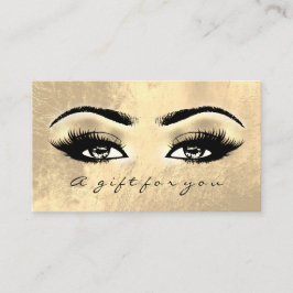 Certificado de regalo Brows Makeup Gold Lashes Maq