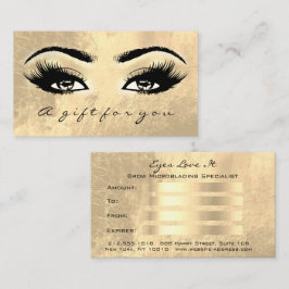 Certificado de regalo Brows Makeup Gold Lazas Bell