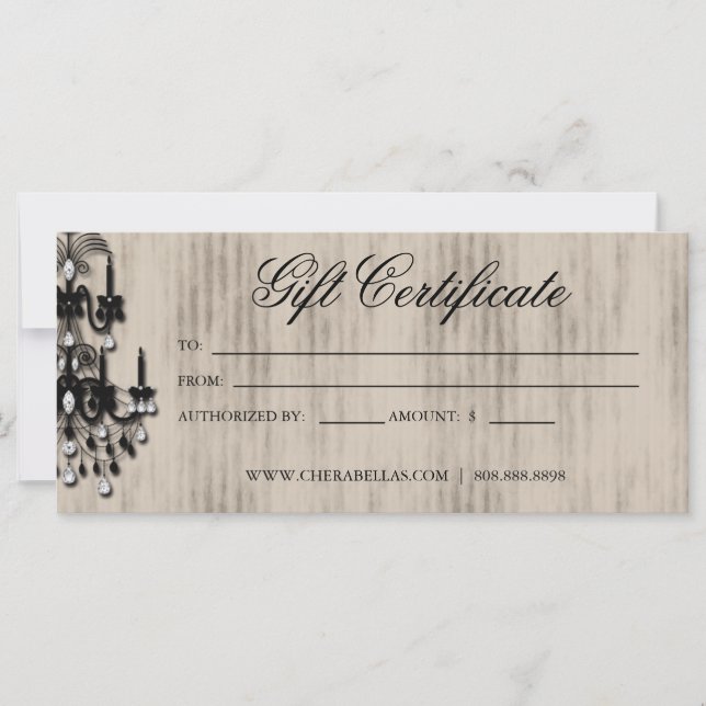 Certificado de regalo Candelier Nail Hair Salon (Anverso)
