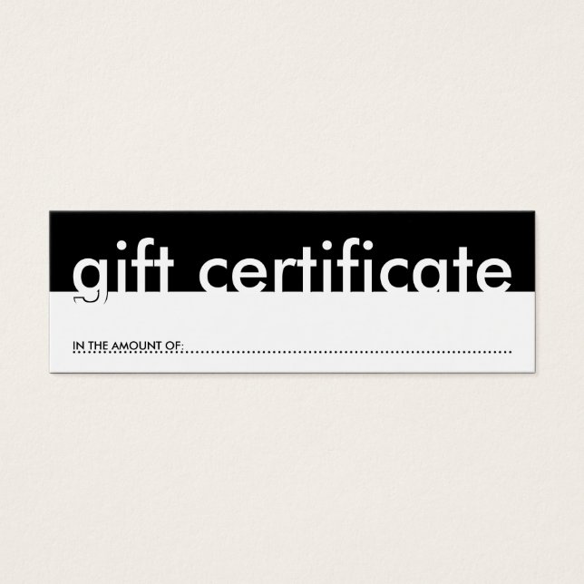 certificado de regalo (cantidad en blanco) (Frente)