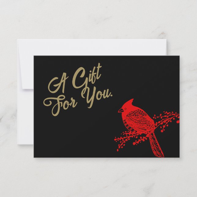 Certificado de regalo cardinal para navidades (Anverso)