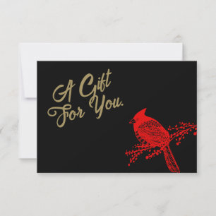 Certificado de regalo cardinal para navidades