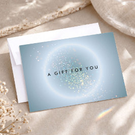 Certificado de Regalo Celestial Confetti Glow Azul