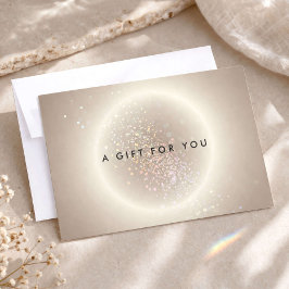 Certificado de Regalo Celestial Confetti Glow Gold
