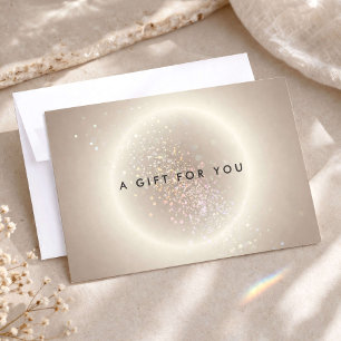 Certificado de Regalo Celestial Confetti Glow Gold
