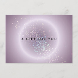 Certificado de regalo Celestial Confetti Glow Purp