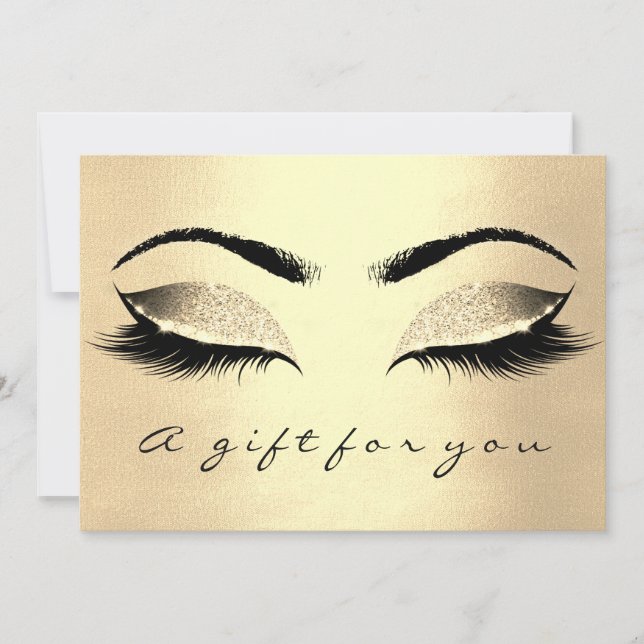 Certificado de regalo Champaign Gold Lash Beauty M (Anverso)