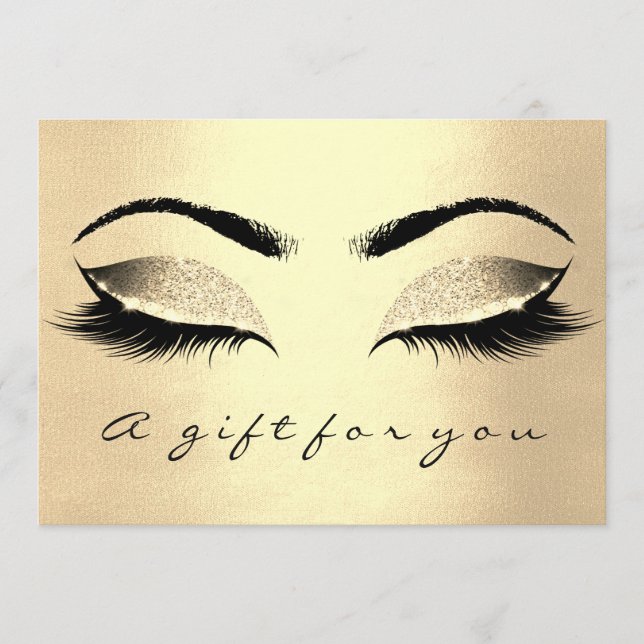 Certificado de regalo Champaign Gold Lash Beauty M (Anverso)