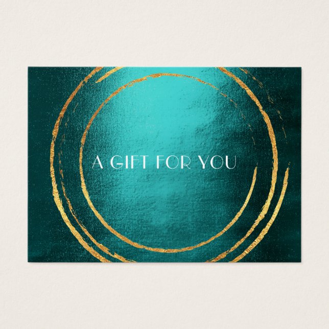 Certificado de regalo Círculos geométricos de oro  (Frente)