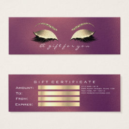 Certificado de regalo Cobre Rosa de oro Lazas de m