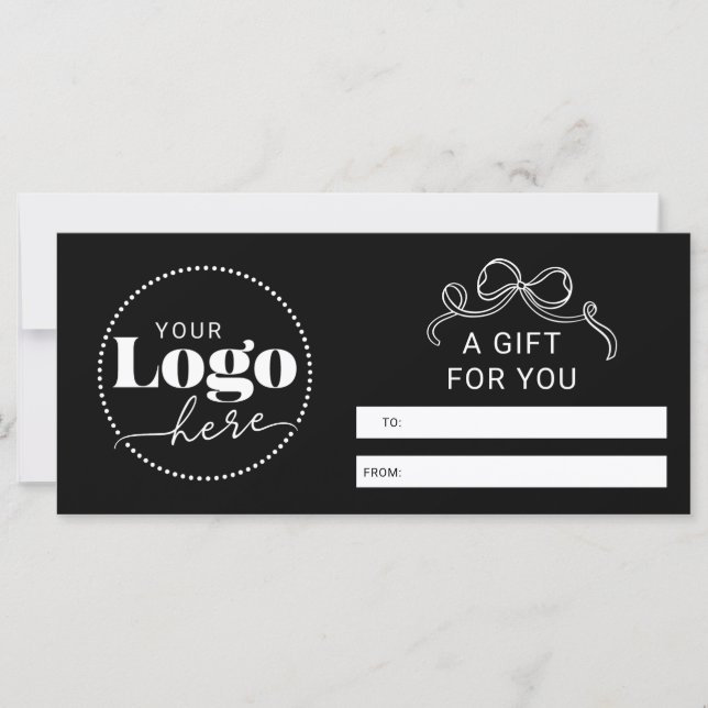 Certificado de regalo comercial con logotipo de ma (Anverso)